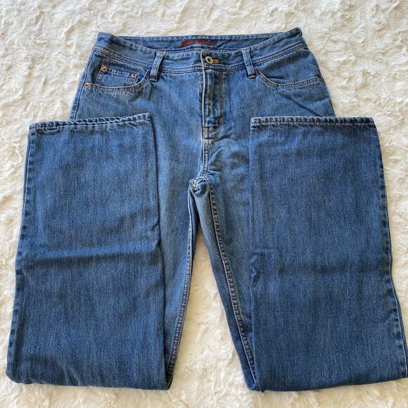 Eddie Bauer Women’s Flannel Lined Jeans Size 6 Natural Fit 100% Cotton Vintage - Picture 1 of 13
